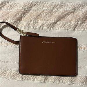Calvin Klein Rich Brown Wristlet